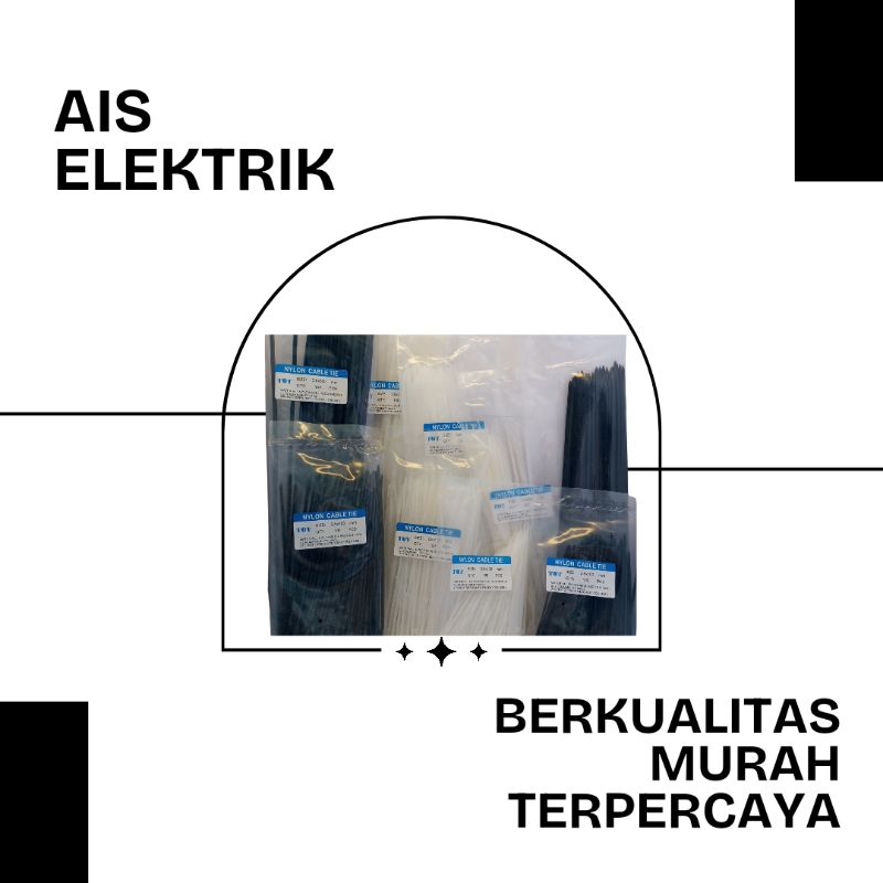 

KABEL TIES 10cm 15cm 20cm 30cm ISI 100pcs PUTIH HITAM