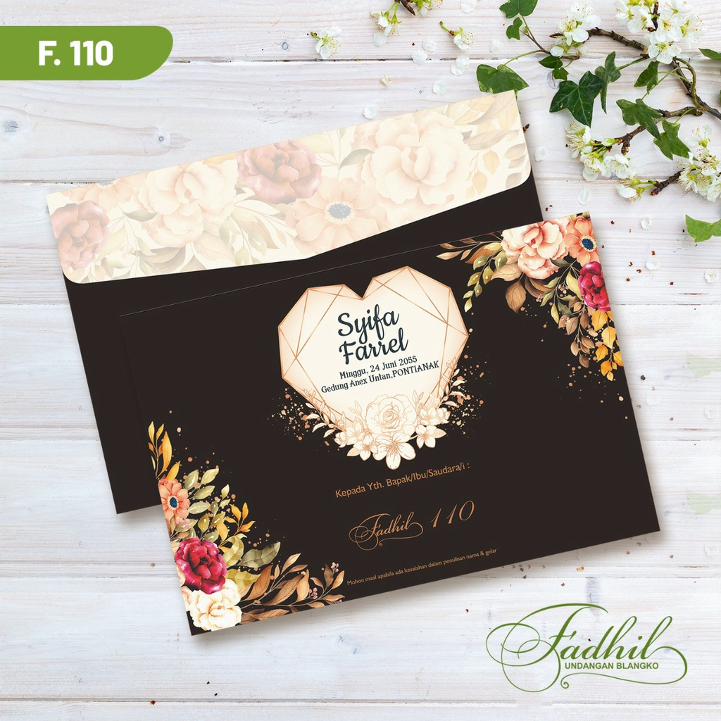 (fadhil 110) UNDANGAN PERNIKAHAN KODE FADHIL SERI 91-112 TERMURAH DAN PRAKTIS