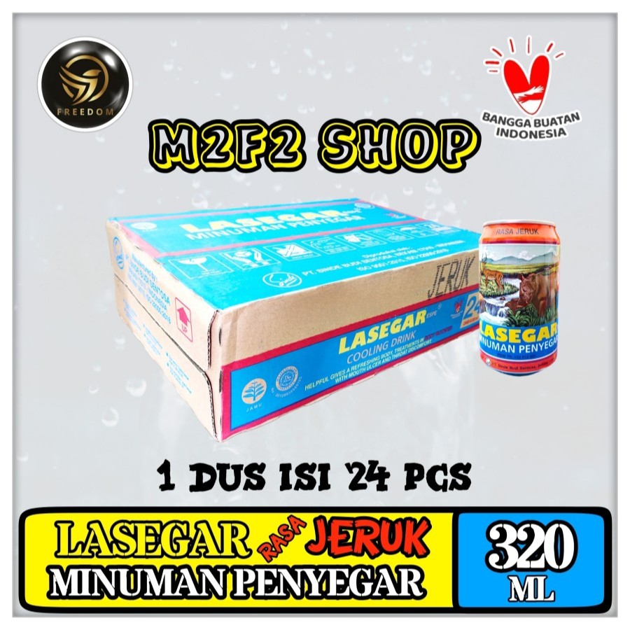 

LASEGAR Minuman Penyegar Rasa Jeruk Orange Kaleng - 320 ml (Kemasan Karton)