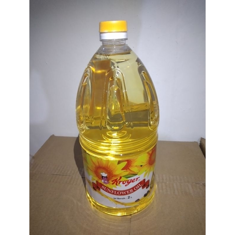 

kroger sunflower oil 2 liter ( minyak biji bunga matahari )