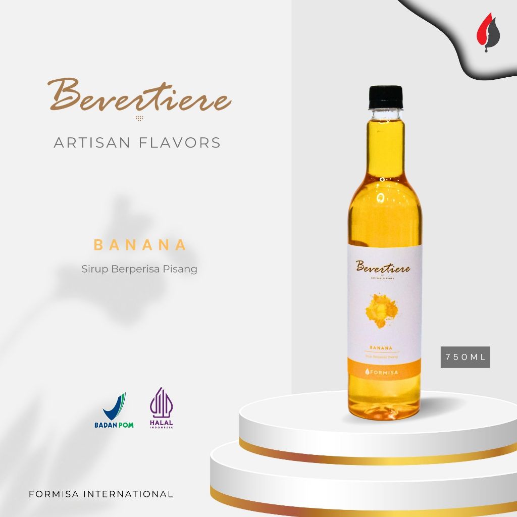 

FORMISA - Bevertiere Banana Syrup 800ml - Sirup Minuman Rasa Pisang 800ml