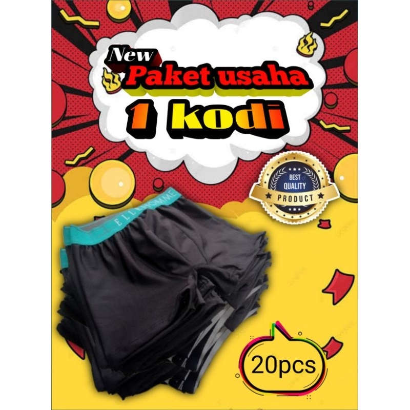 PAKET USAHA CD BOXER PRIA 1KODI (20pcs) hemat berqualitas celana dalam boxer pria..