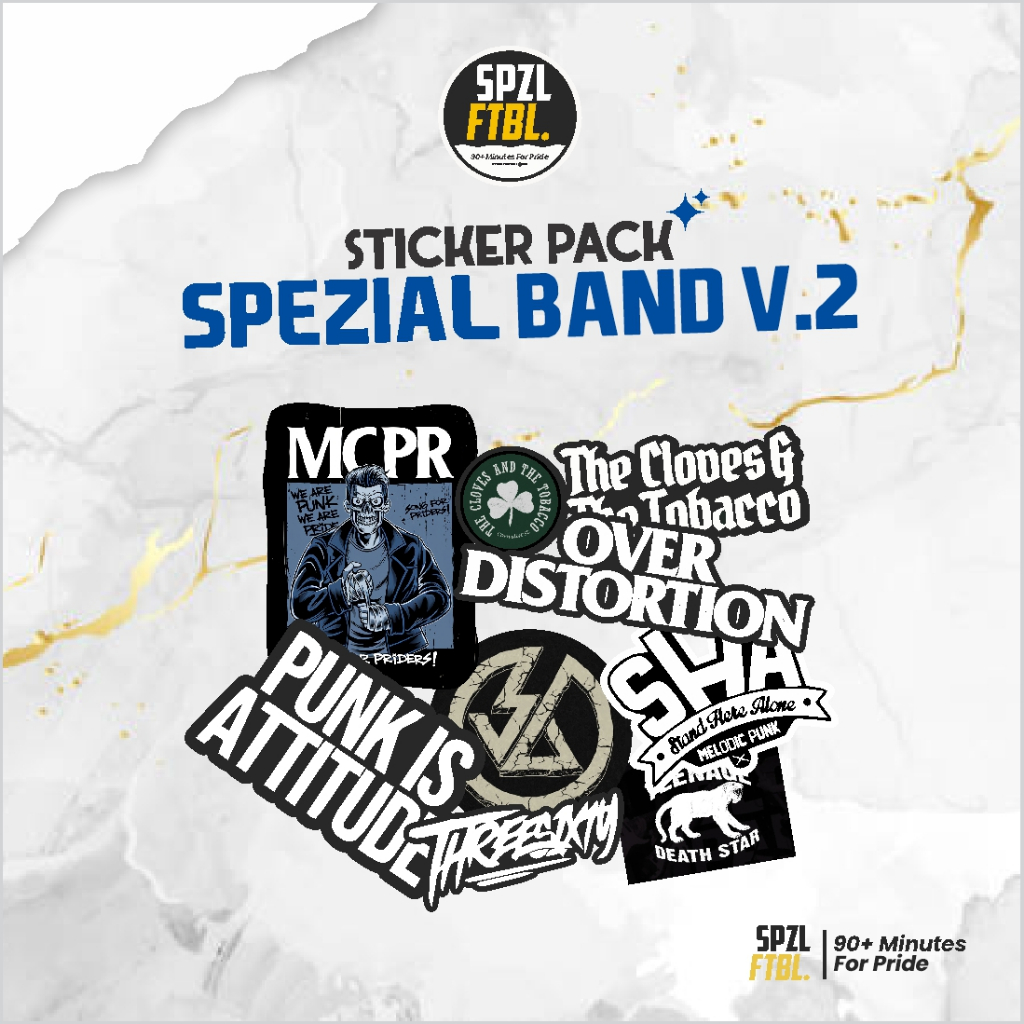 

Sticker Pack Spezial Band V.2 SPEZIAL FOOTBALL - STIKER BAND LOKAL, STIKER HELM, LAPTOP,TUMBLER DLL