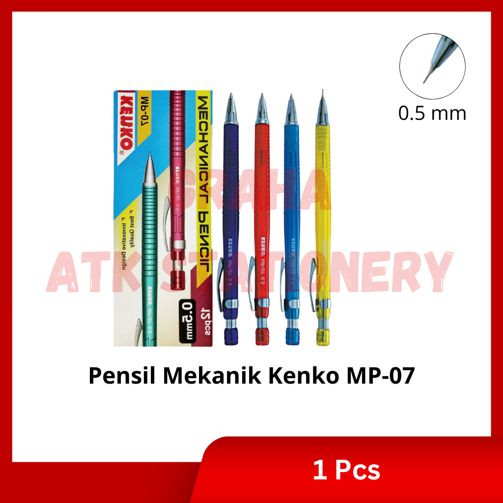 

[1 Pcs] Pensil Mekanik Kenko MP-07 / Mechanical Pencil 0.5mm Kenko MP-07