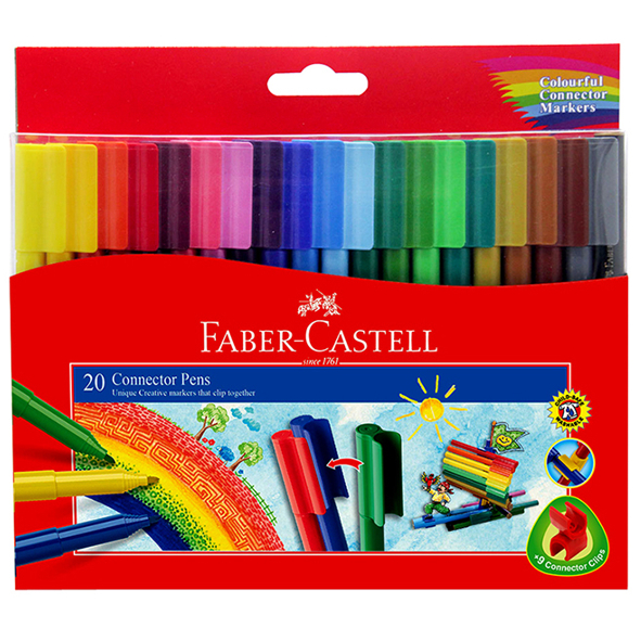 

Connector Pen Faber-Castell 20 Warna / Spidol Warna Faber-Castell 20 Warna