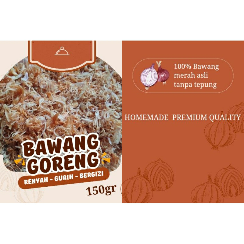 

BAWANG GORENG PREMIUM RENYAH DAN GURIH TANPA CAMPURAN 150gr