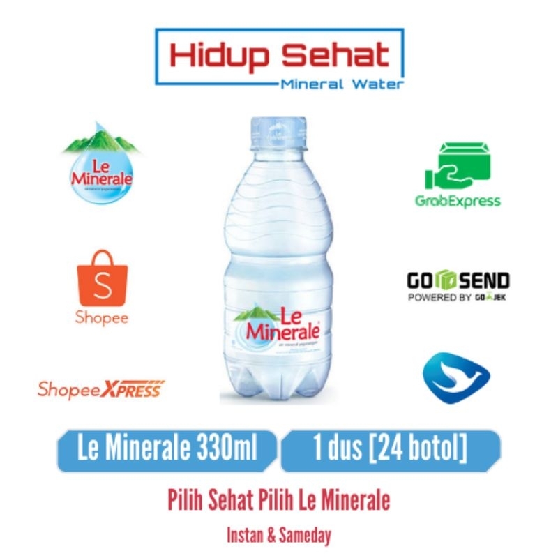 

Le Minerale Air Mineral 330ml ~ 1 dus isi 24 botol