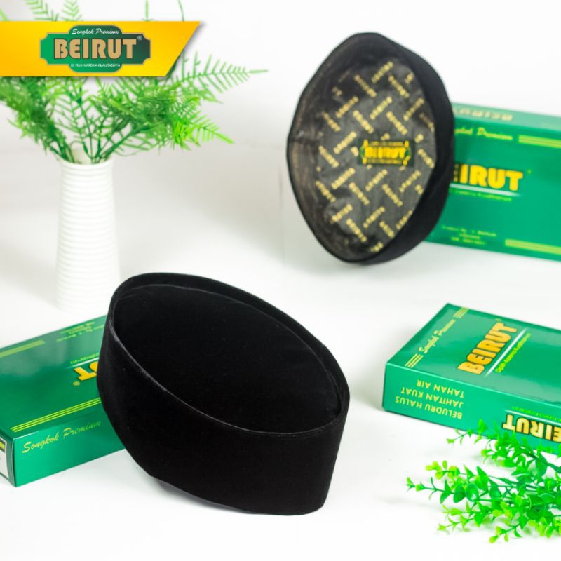 peci polos halus, peci beirut, songkok beirut, peci hitam polos, peci hitam murah