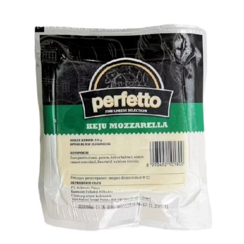 

Mozarella Perfetto Cheese / Keju Mozarella 250 Gram