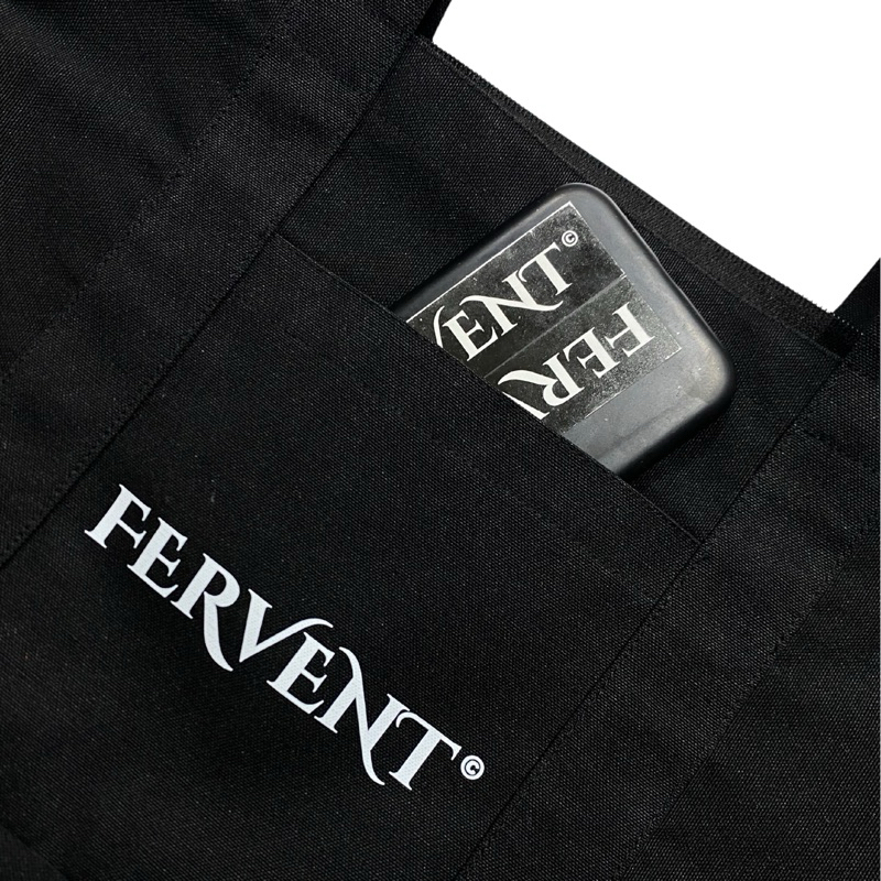 FERVENT | TOTEBAG BLACK CANVAS