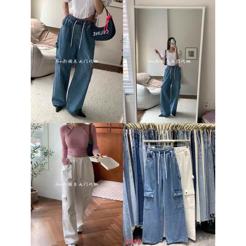 READYSTOCK CN649 - 2313 CELANA PANJANG JEANS CARGO