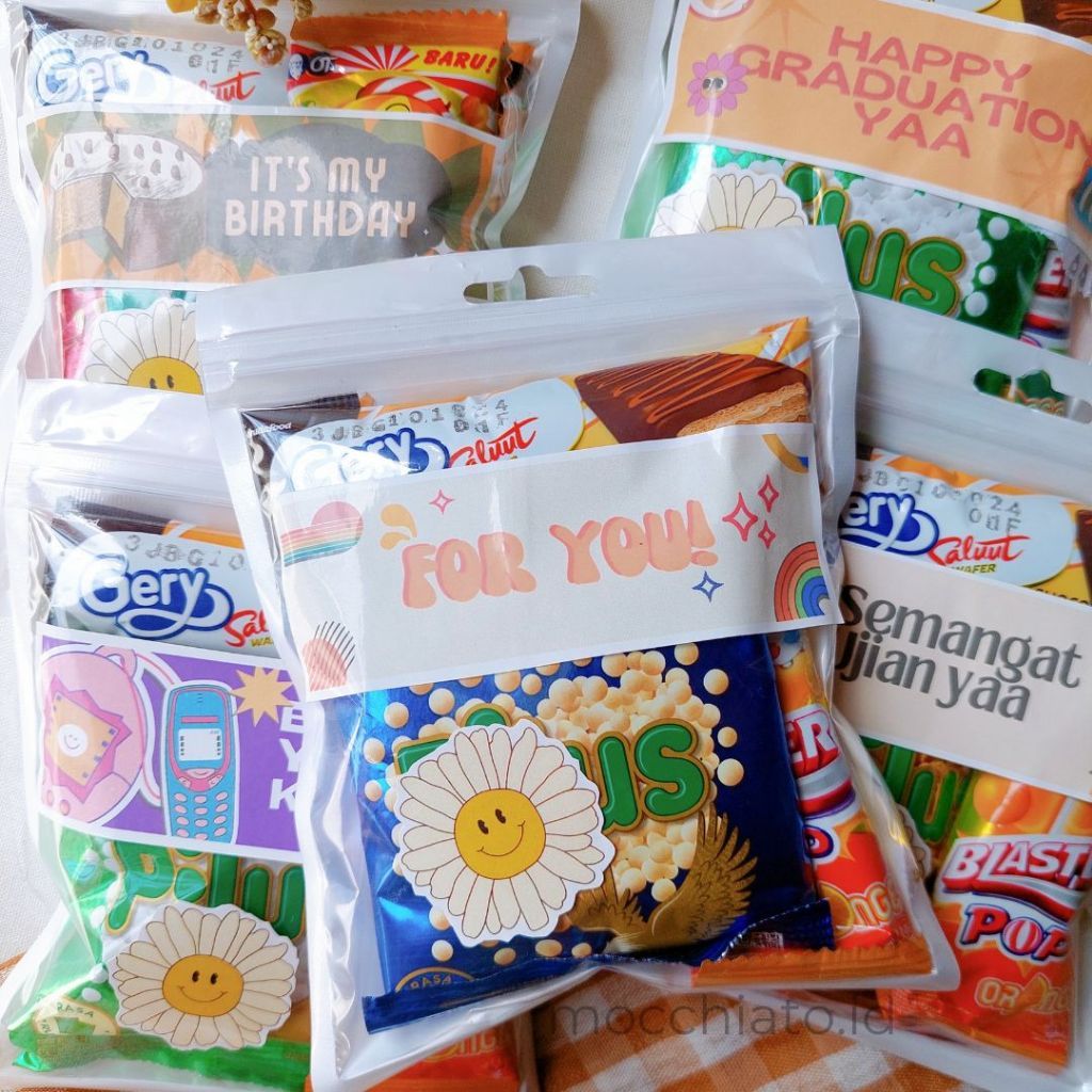 

Mini Gift Snack Unik Murah Freebie Mini Hampers Snack Souvenir Ulang Tahun Kado Lucu Termurah by Mocchiato