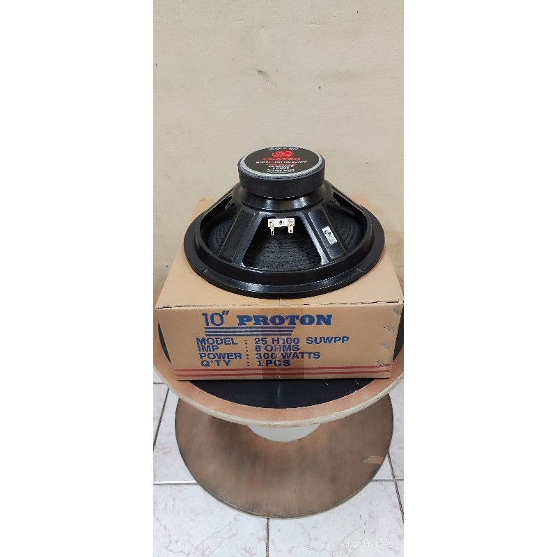 speaker woofer proton 10inch 25h100 suwpp 10inch 300watt original