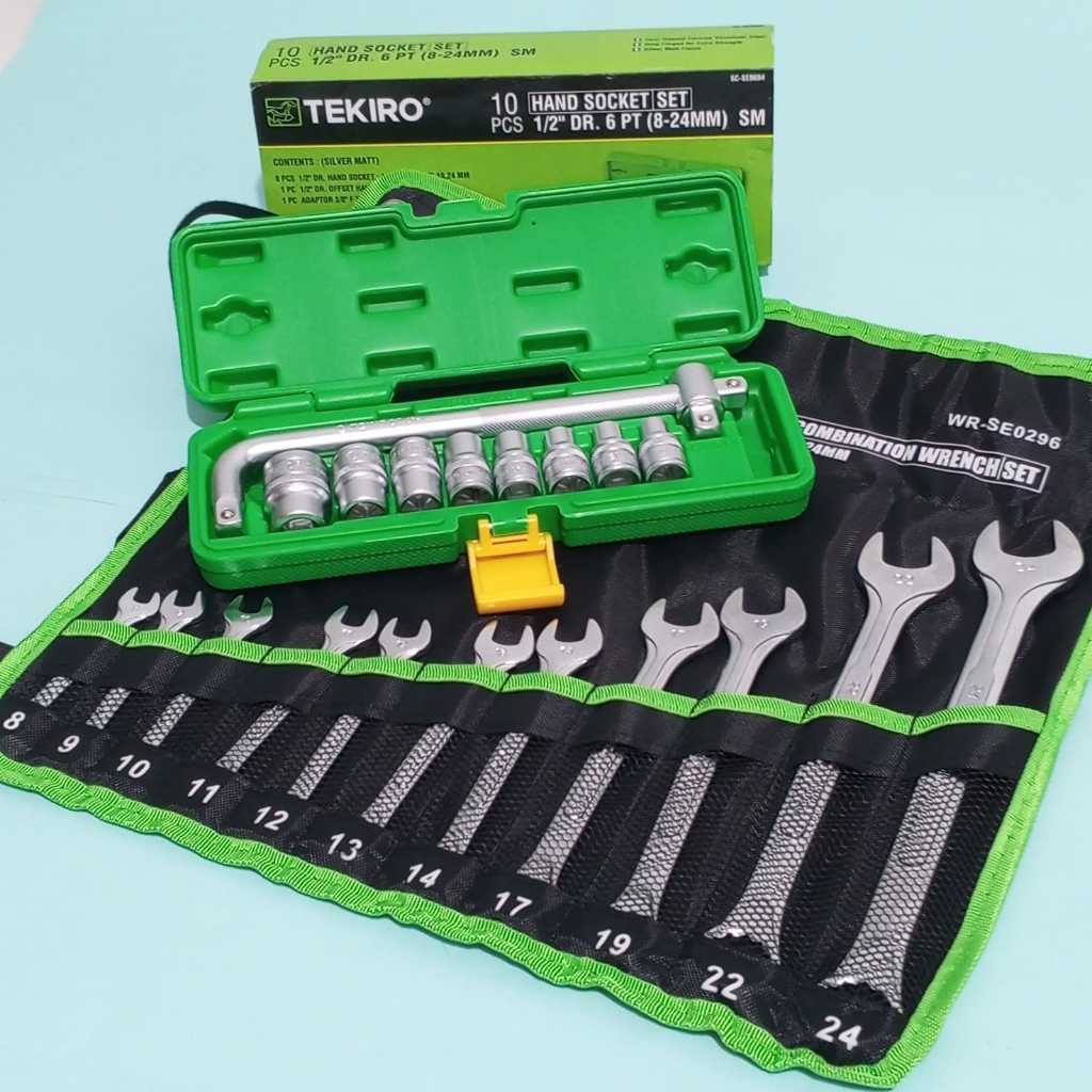 TEKIRO KUNCI RING PAS 11 PCS 8-24 MM DAN MATA SHOK TEKIRO