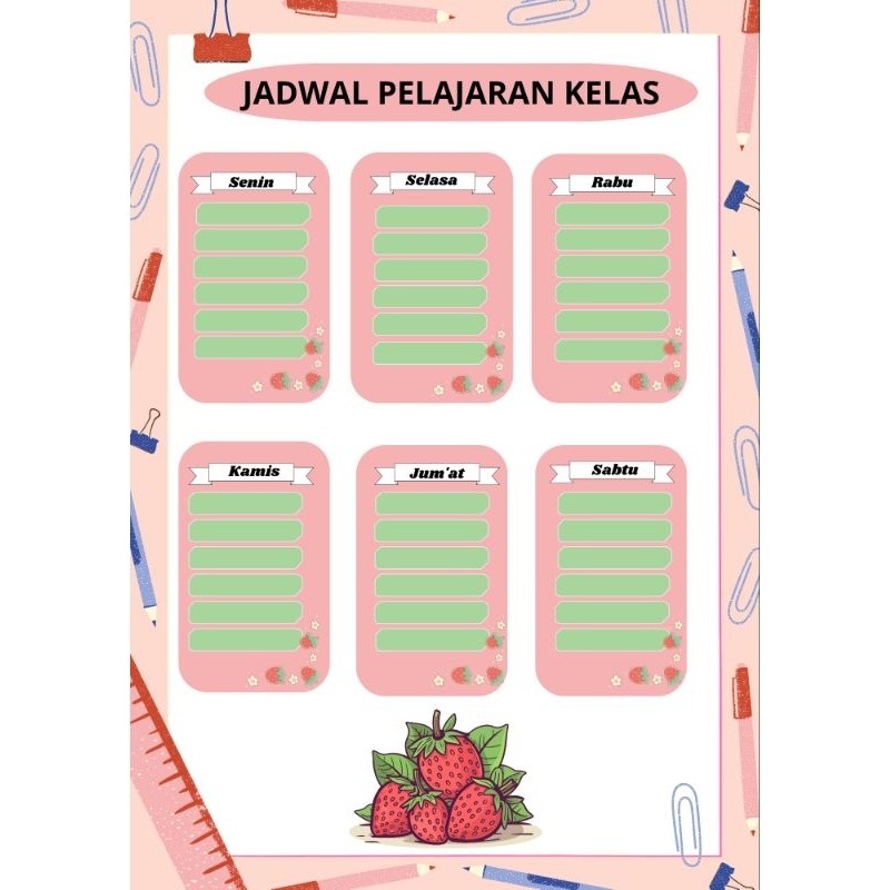 

JADWAL PELAJARAN UNTUK SD/MI/SMP/MTS/SMA/SMK/MA