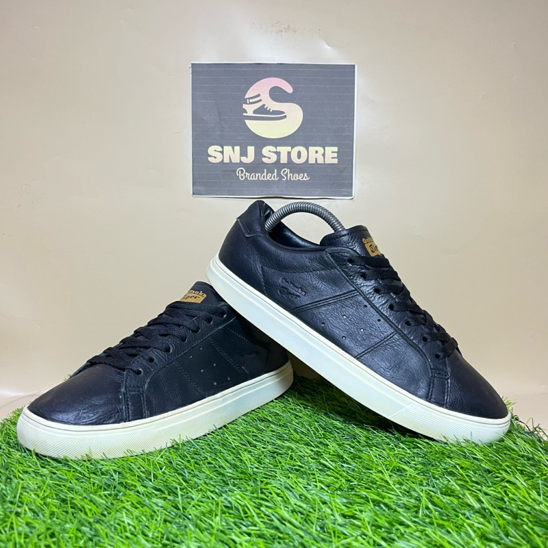 Onitsuka Tiger Black Leather Sz 41,5 Origlnal Second