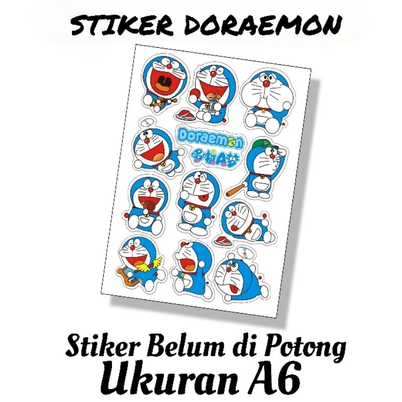 

STIKER DORAEMON / STIKER BELUM DIPOTONG BAHAN VINYL UKURAN A6 / STICKER CARTOON LUCU / STIKER KARAKTER LUCU