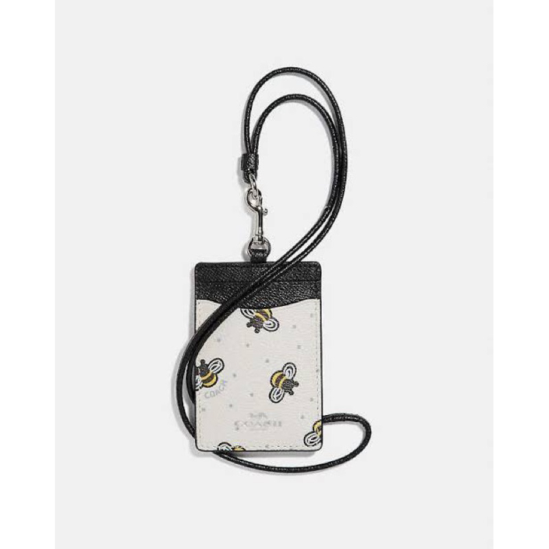 

[ORIGINAL 100%] Coach F26654 Lanyard/ID Card Holder - Bee
