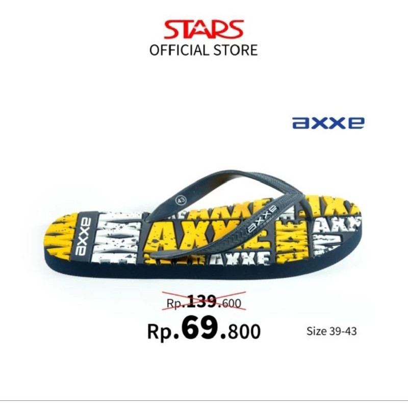 AXXE Sandal Jepit Pria Carlo Navy
