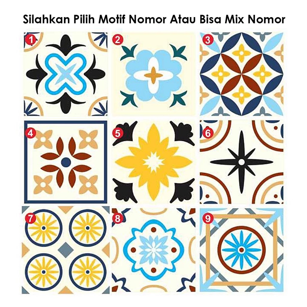 PREMIUM STICKER TEGEL WARNA VARIASI / STIKER LANTAI / CUSTOM STIKER / STIKER TANGGA / STIKER KERAMIK