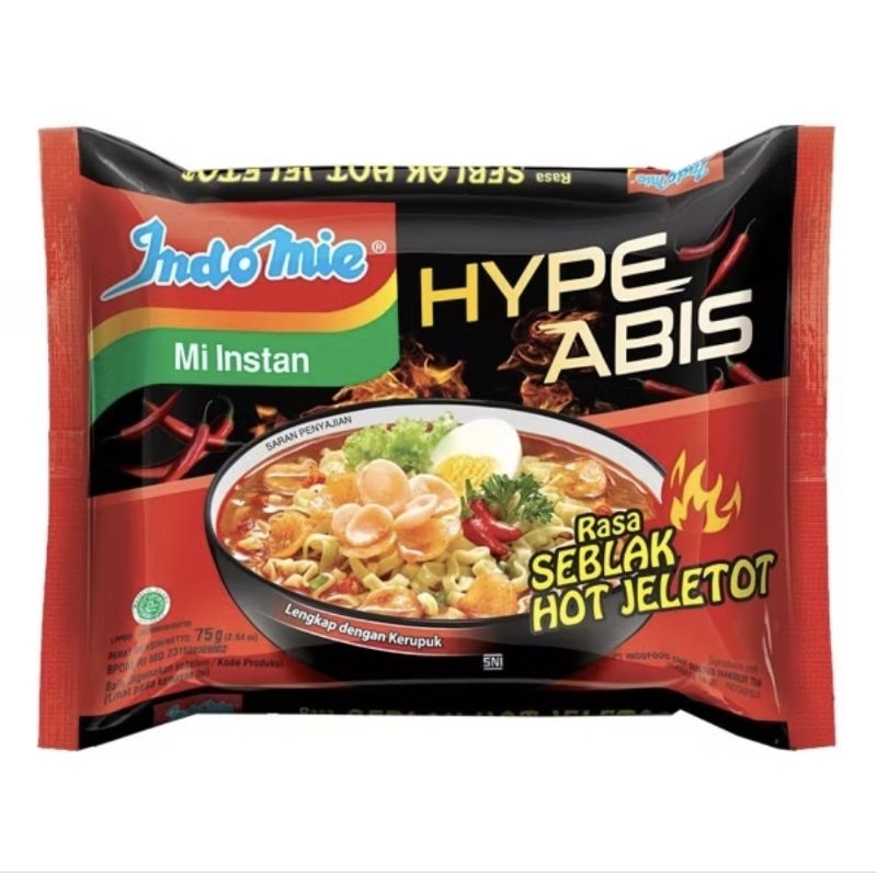 

INDOMIE SEBLAK HOT JELETOT 75g