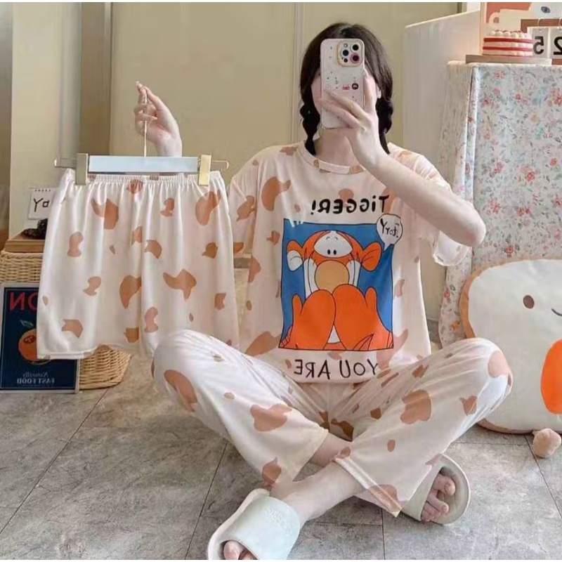 Piyama Import Tiger 3in1 Dewasa