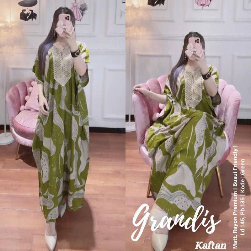 Gamis Kaftan Motif Grandis Gamis Abaya Dress Midi Daster Gamis Wanita Dewasa Gamis Premium Gamis Rem