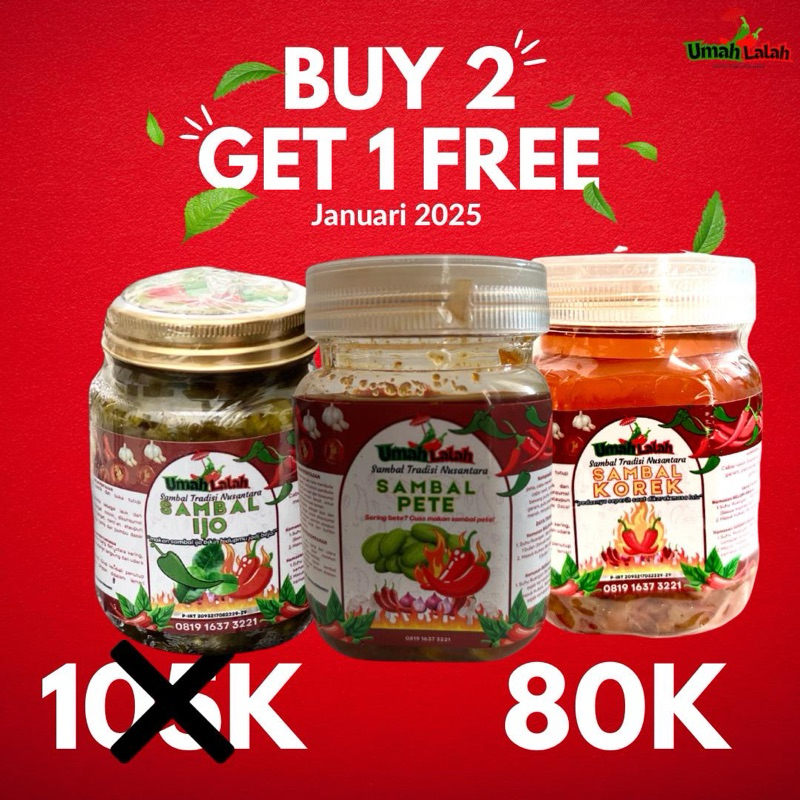 

Paket Hemat Sambal Umah Lalah