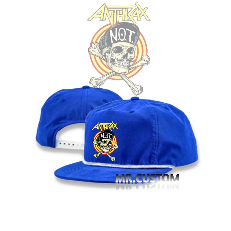 Topi Snapback Classic Antrax  - Topi Snapback Band Oldskool - Snapback  RopeHat Klasik Pria Wanita D