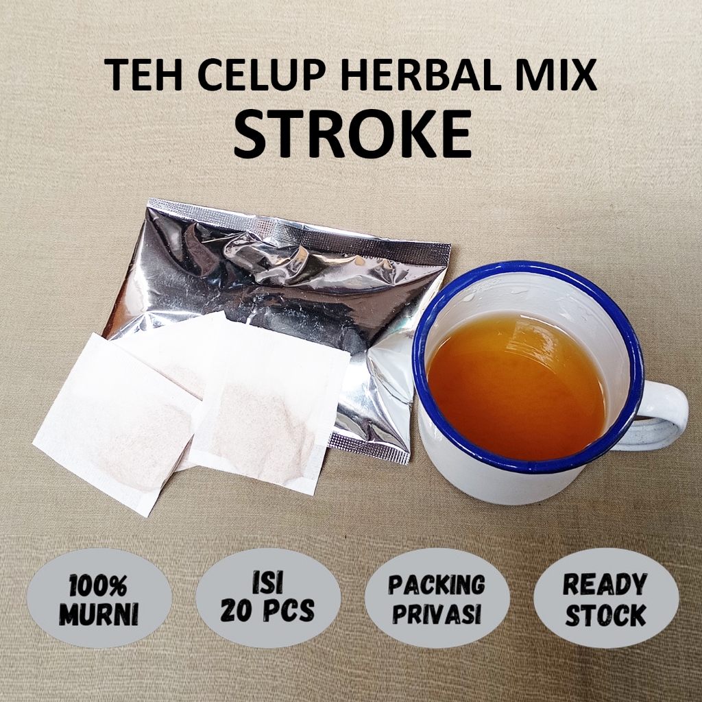 

STROKE Teh Celup Herbal Mix Jamu Babah Kuya Ramuan Herbal salah satu lengan mati rasa