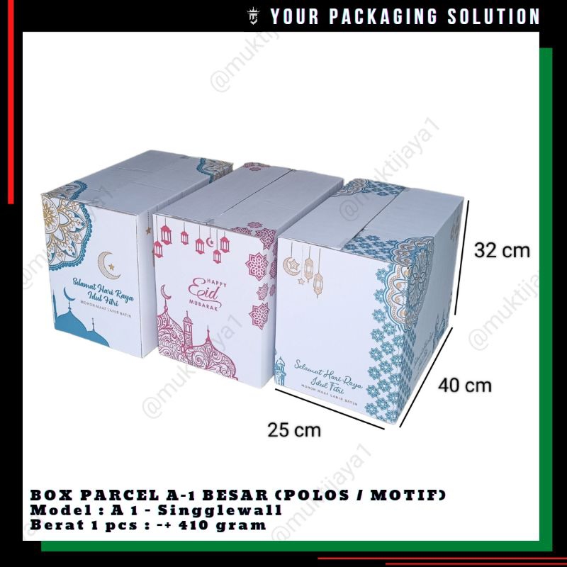

BOX PARCEL A1 BESAR • 40x25x32cm • Kardus || Lebaran || Idul Fitri || Sembako || Eid Mubarok || Packing.