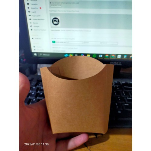 Tempat kentang goreng , box kentang kraft bestfresh