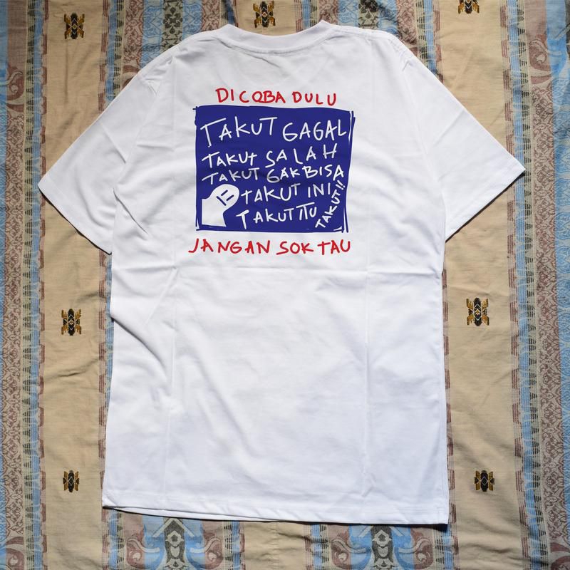Kaos Dicoba Dulu Jangan Sok Tau / Baju Distro Takut Gagal Takut Salah Takut Gak Bisa Takut Ini Takut