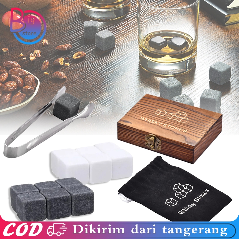 1set Dry Whiskey Stone Ice Cubes Reusable Ice Cube Whisky Stone