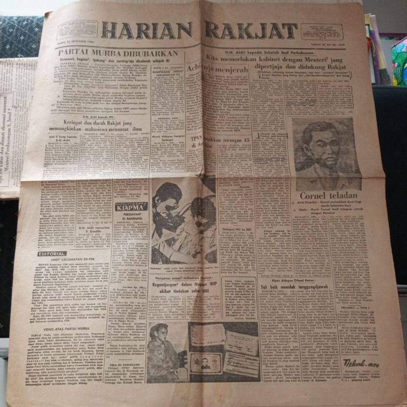 KORAN HARIAN RAKJAT KAMIS 23 SEPTEMBER 1965