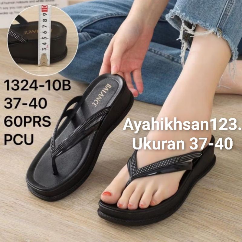 BALANCE 1324-10B sandal jepit karet wanita/perempuan ukuran 37-40