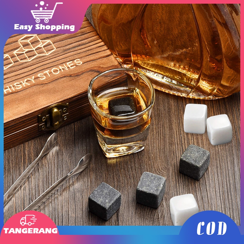1set Whiskey Stone Reusable Ice Cube Whisky Stone