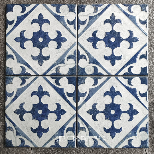 Keramik Motif Batik / Keramik Dinding Kamar Mandi / Keramik Dinding Cafe Merk Kuda Laut Mass Tpype 6
