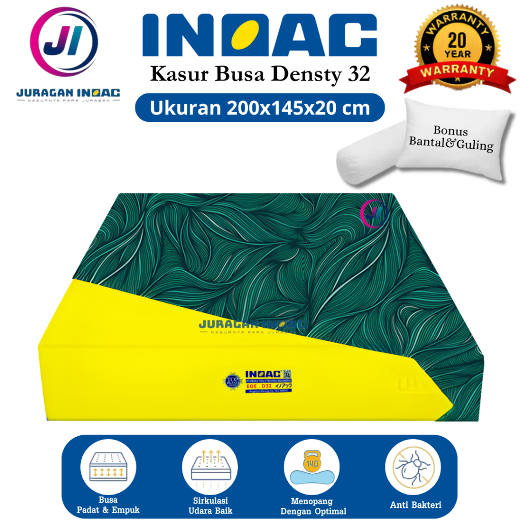 [200x145x20] Kasur Busa Inoac Asli No 3 Tebal 20 cm Garansi 20 Tahun Murah - Juragan Inoac