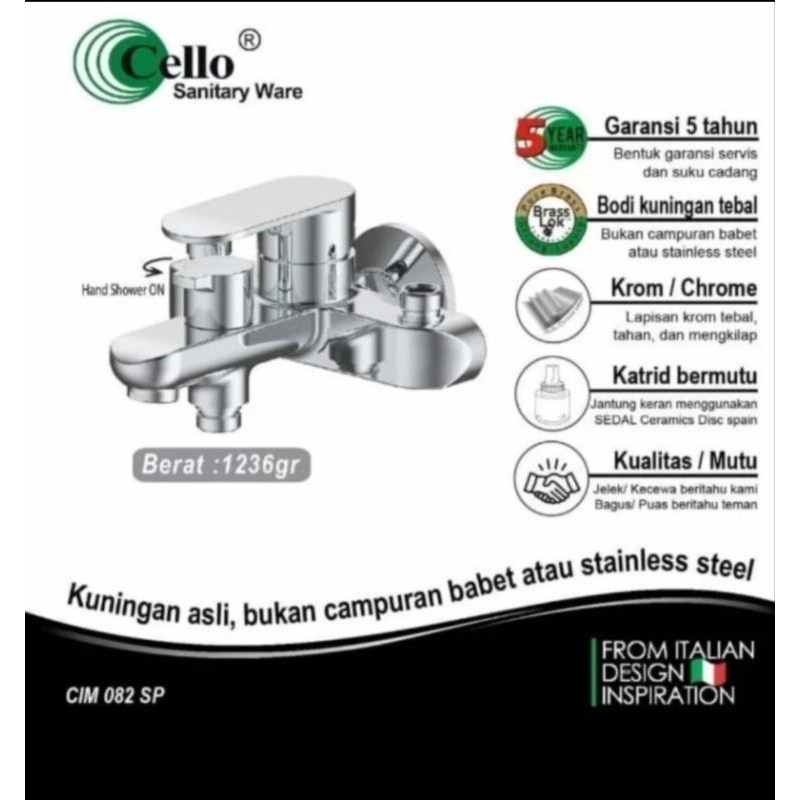 KRAN AIR PANAS DINGIN TANPA BOBOK CELLO CIM 082 SP