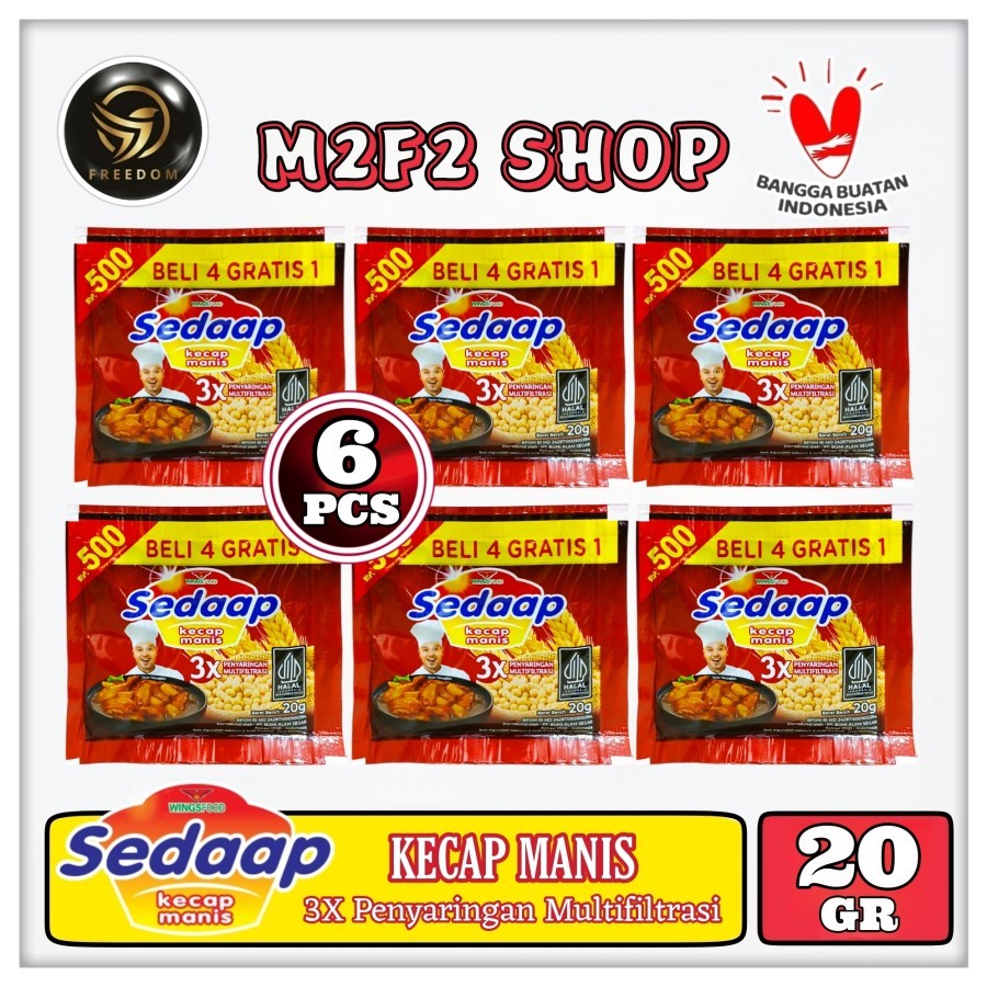 

Sedaap Kecap Manis Original Sachet - 20 gr (Kemasan 6 Pcs)