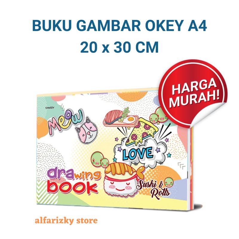 

[1 BUKU] Buku Gambar OKEY A4 20 × 30 CM Isi 10 Lembar