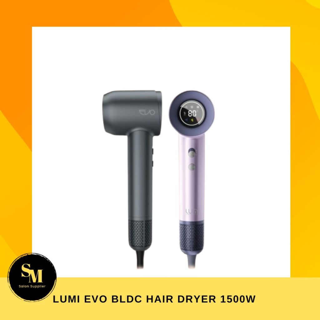 Lumi EVO BLDC Hair Dryer 1500w – Alat Pengering Rambut - 100% Original - Grey