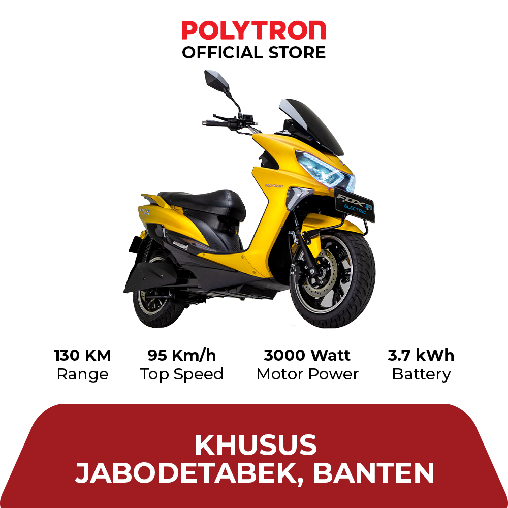 Polytron Fox R Electric Sepeda Motor Listrik - OTR Jabodetabek - Banten