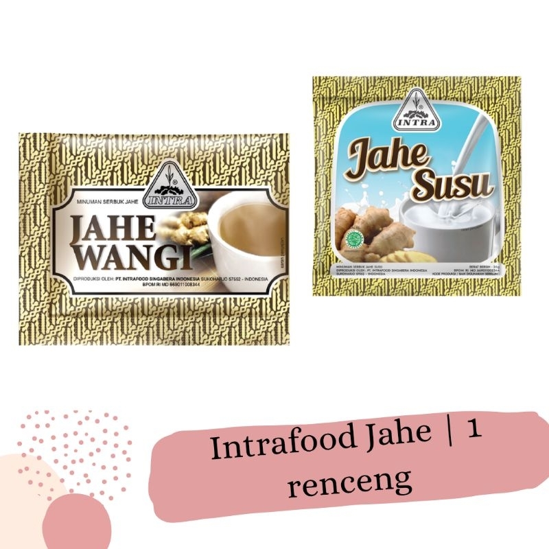 

Intrafood susu jahe & jahe wangi 1 renceng