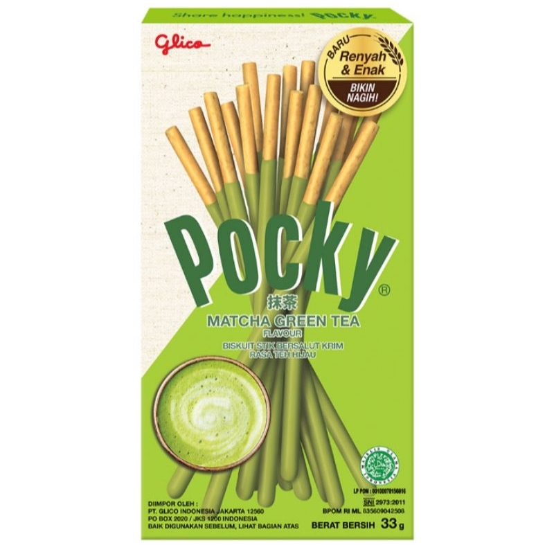 

Glico Pocky biskuit stick rasa matcha 33 gram