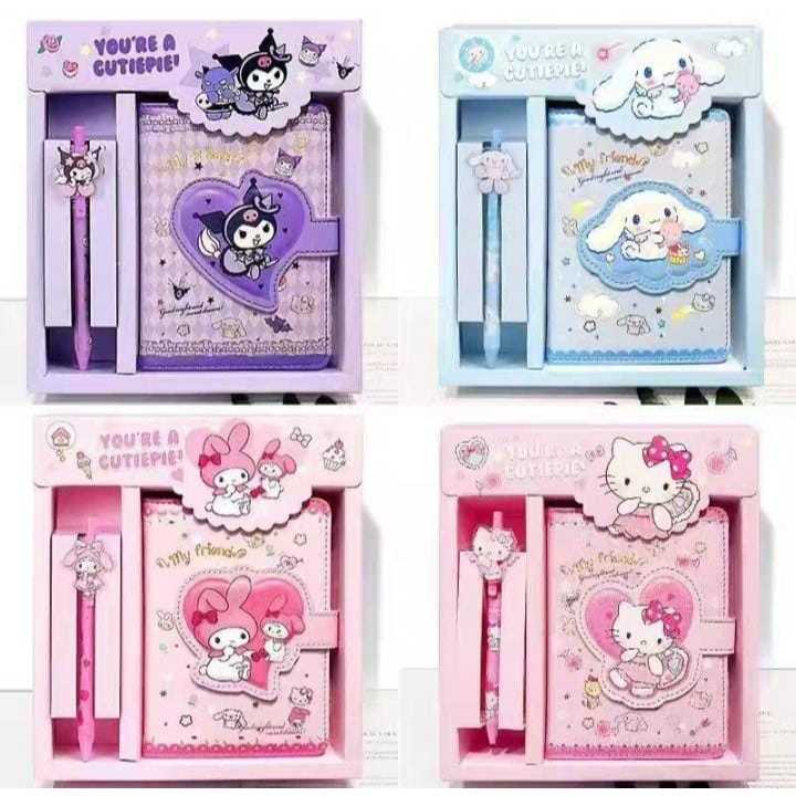 

Notebook Sanrio Magnet Buku Tulis Anak 2 in 1 Gift Set Cute Kuromi