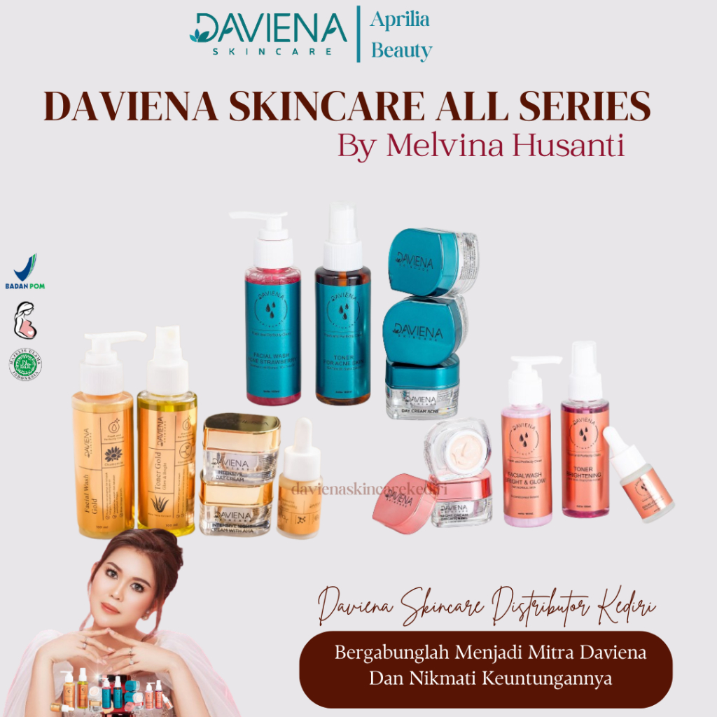 DAVIENA SKINCARE Ecer, Paket Hemat dan Paket Lengkap GOLD, GLOWING, ACNE Series Daviena | kit perawa