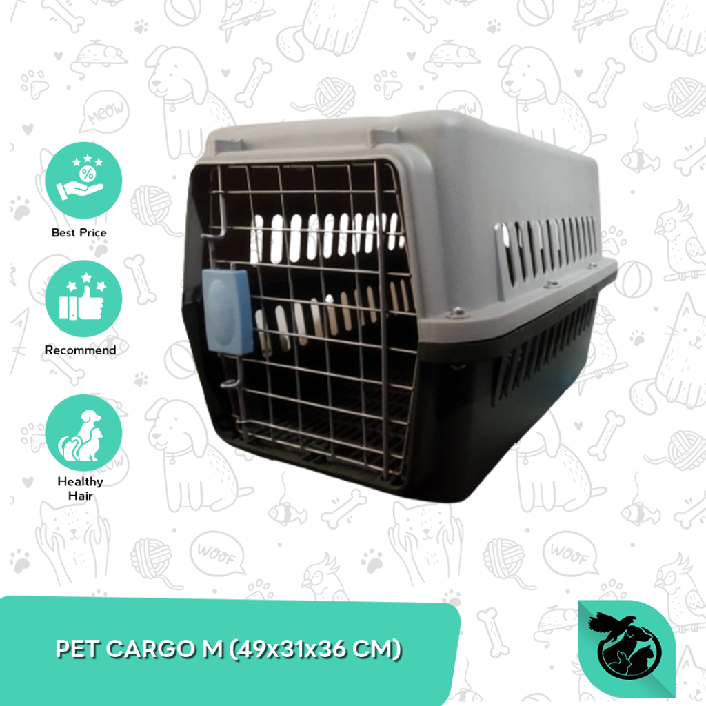 Kandang Hewan Peliharaan Portable Ukuran Sedang untuk Anjing Kucing