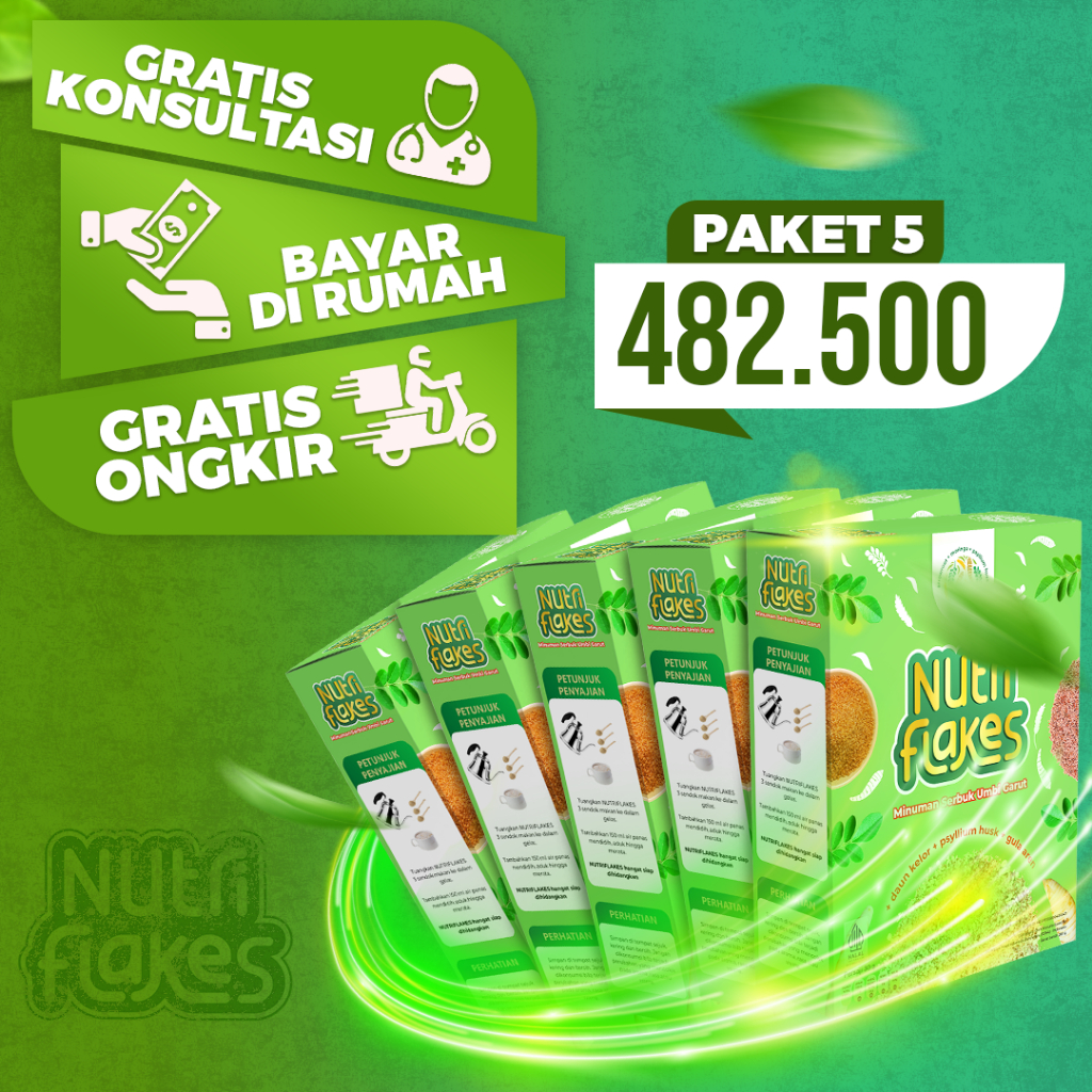 

Nutriflakes Murah Banget 5 Box 100% Original 100% bahan herbal